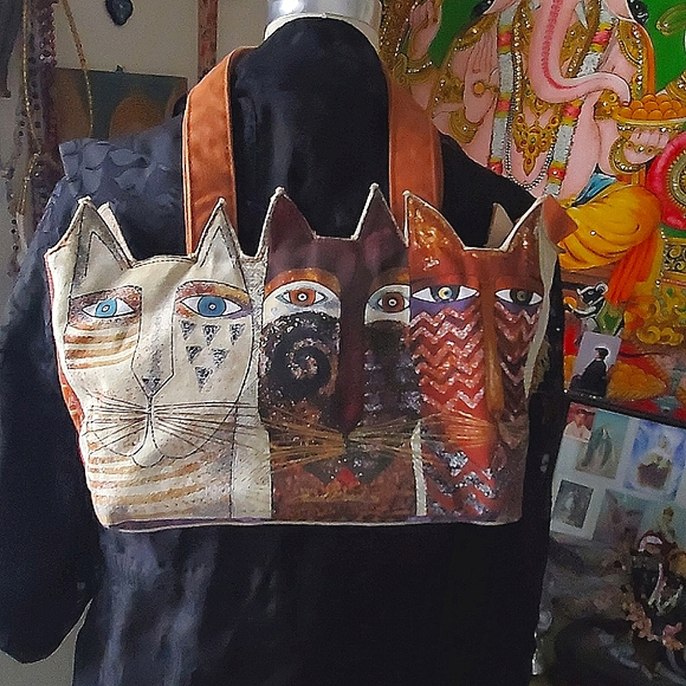 Laurel Burch medium cat tote